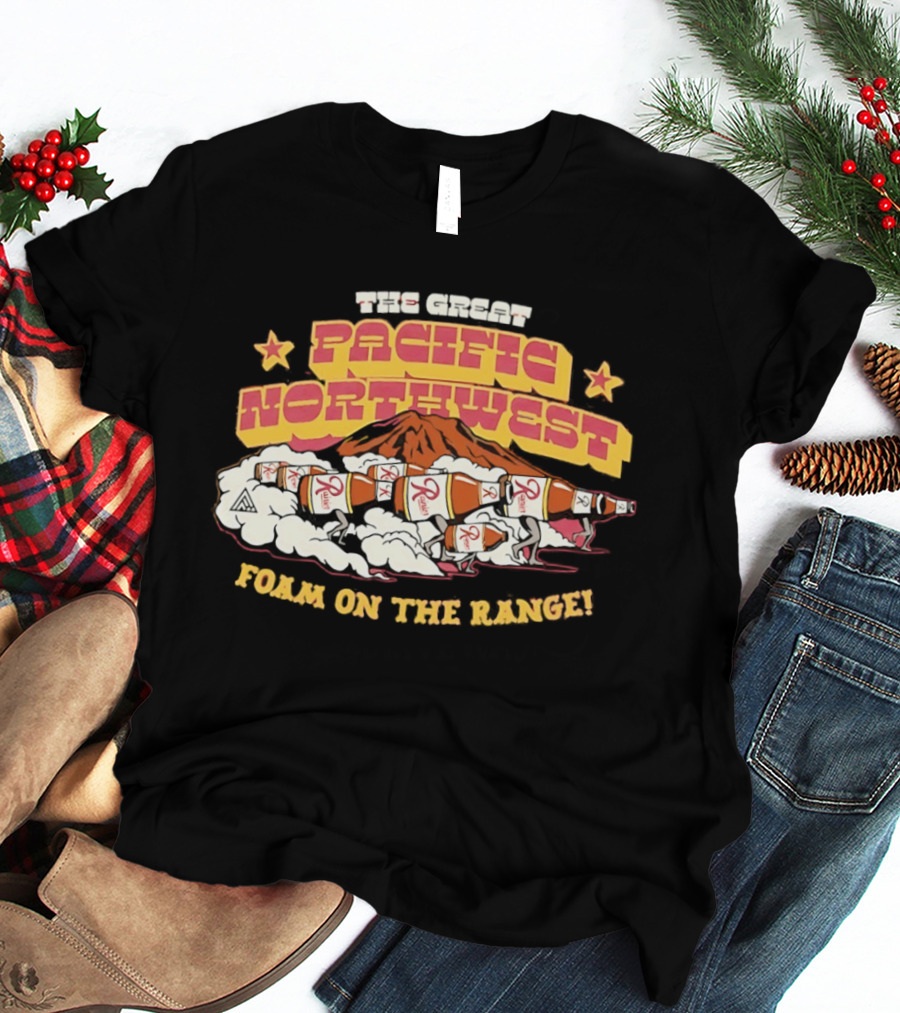 The Great Pacific Northwest Foam On The Range Rainier Beer Mountain T-Shirt
