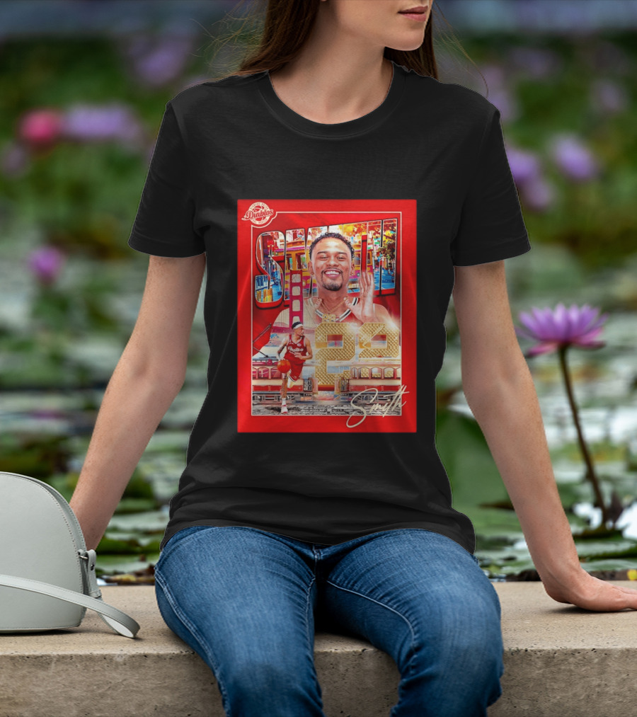 Tyrus Smith Diablos Rojos 24 Basketball San Francisco Bridge T-Shirt