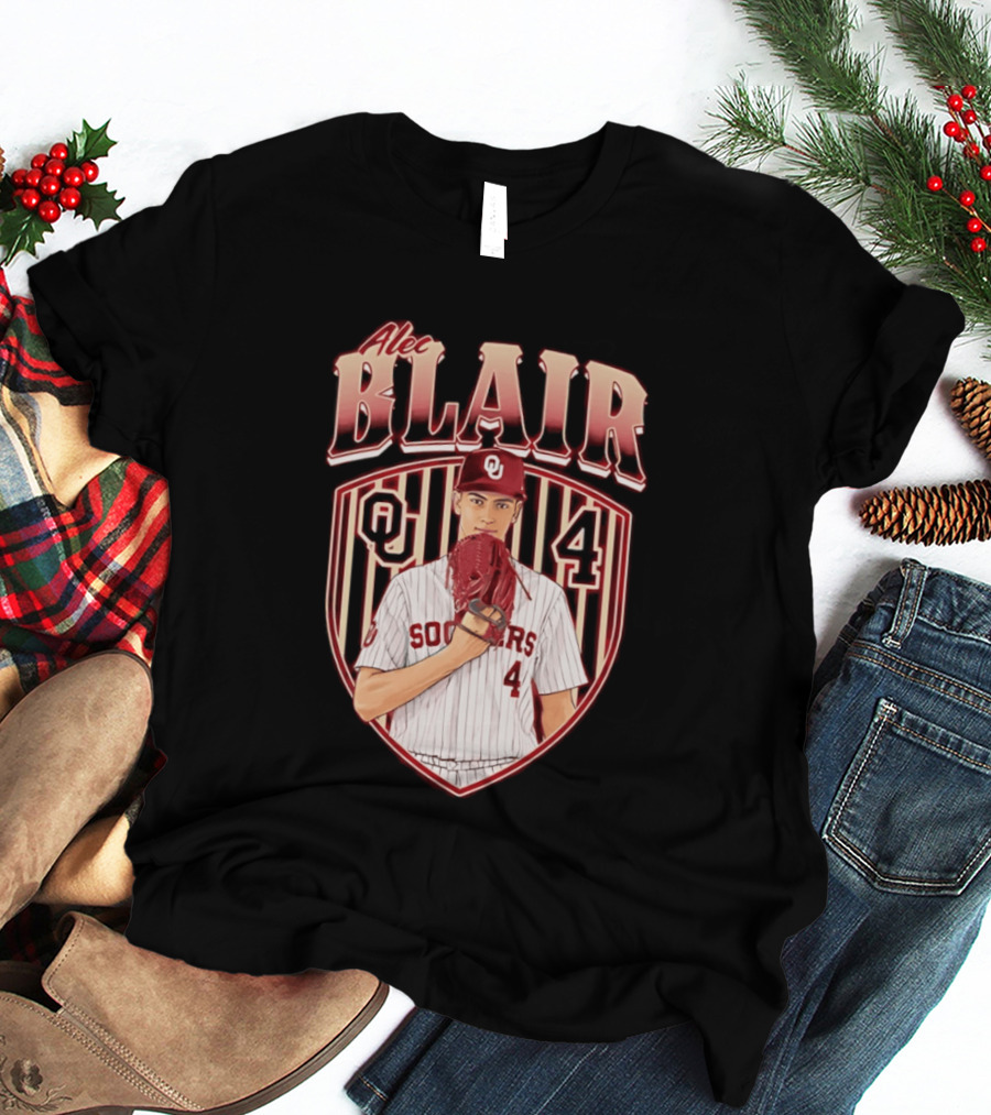 Oklahome Sooners Alec Blair Number 4 Baseball Player T-Shirt