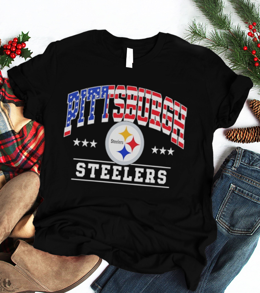 Pittsburgh Steelers American Flag 1776 2026 250 Years Celebration T-Shirt
