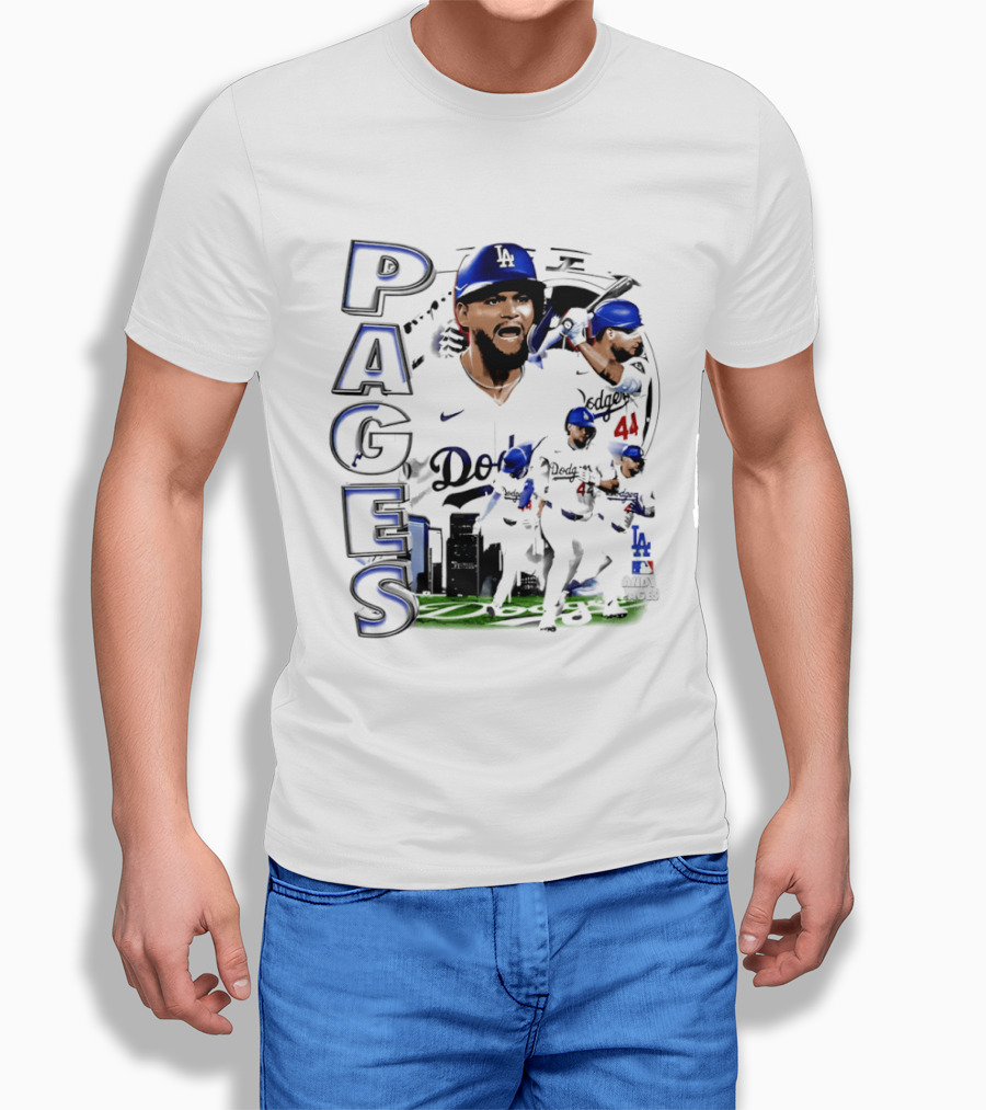 Andy Pages Los Angeles Dodgers 90s Bootleg Collage Dodgers 44 T-Shirt