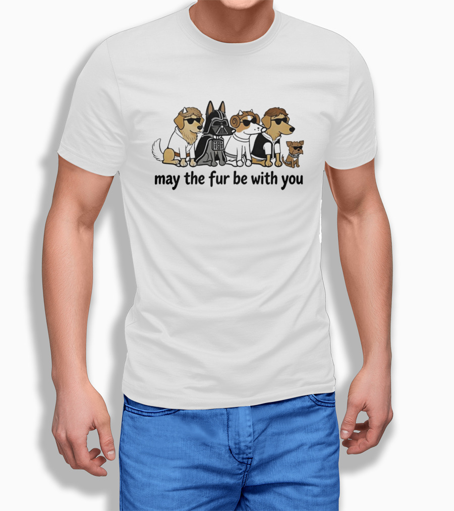May The Fur Be With You DogGeek Star Wars Dogs T-Shirt