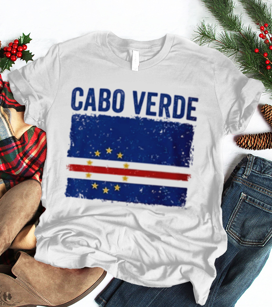 Cabo Verde Flag African Country Patriotic Stars And Stripes T-Shirt