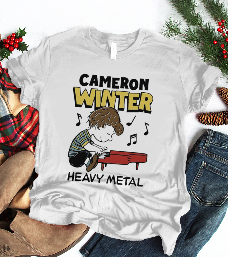 Cameron Winter Heavy Metal Schroeder Peanuts Comic Piano T-Shirt