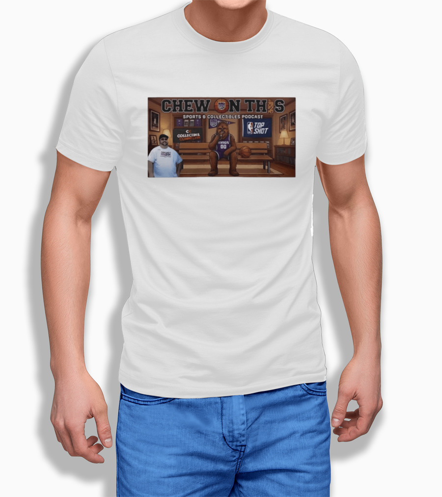 Chew On This Sports Collectibles Podcast Sacramento Kings Chewbacca 00 Jersey Bench Top Shot Collecting Connect T-Shirt