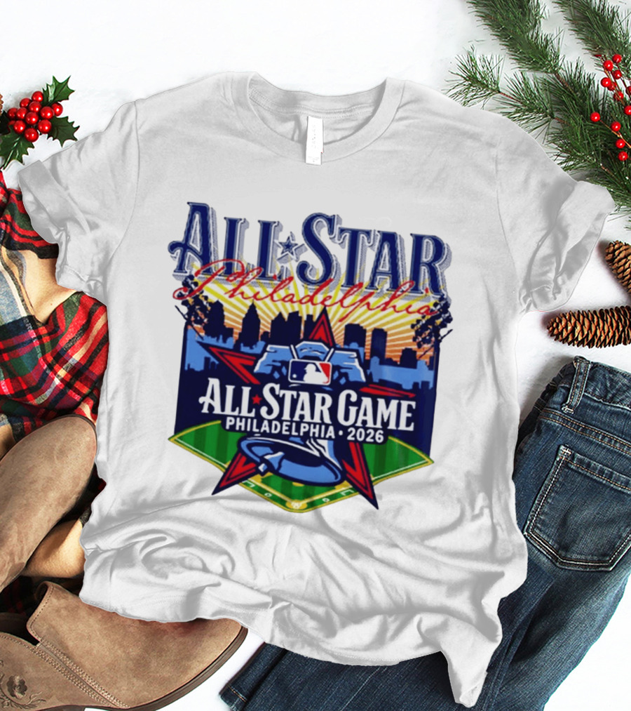 Philadelphia Phillies All Star Game 2026 Skyline Baseball MLB T-Shirt