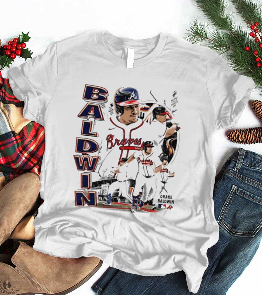 Atlanta Braves Baldwin 90s Bootleg Collage T-Shirt