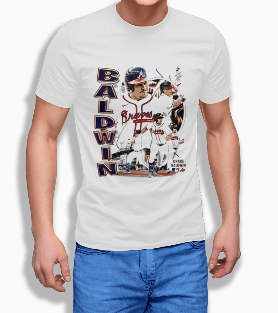 Atlanta Braves Baldwin 90s Bootleg Collage T-Shirt