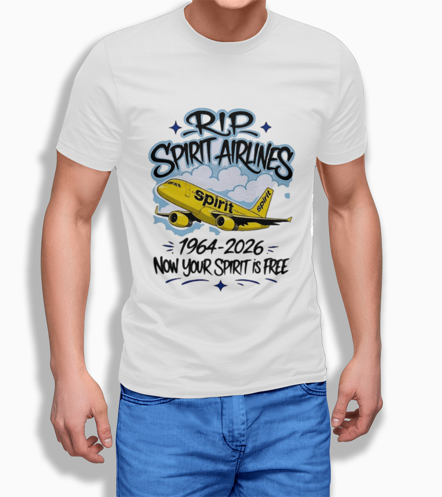 RIP Spirit Airlines 1964 2026 Now Your Spirit Is Free T-Shirt