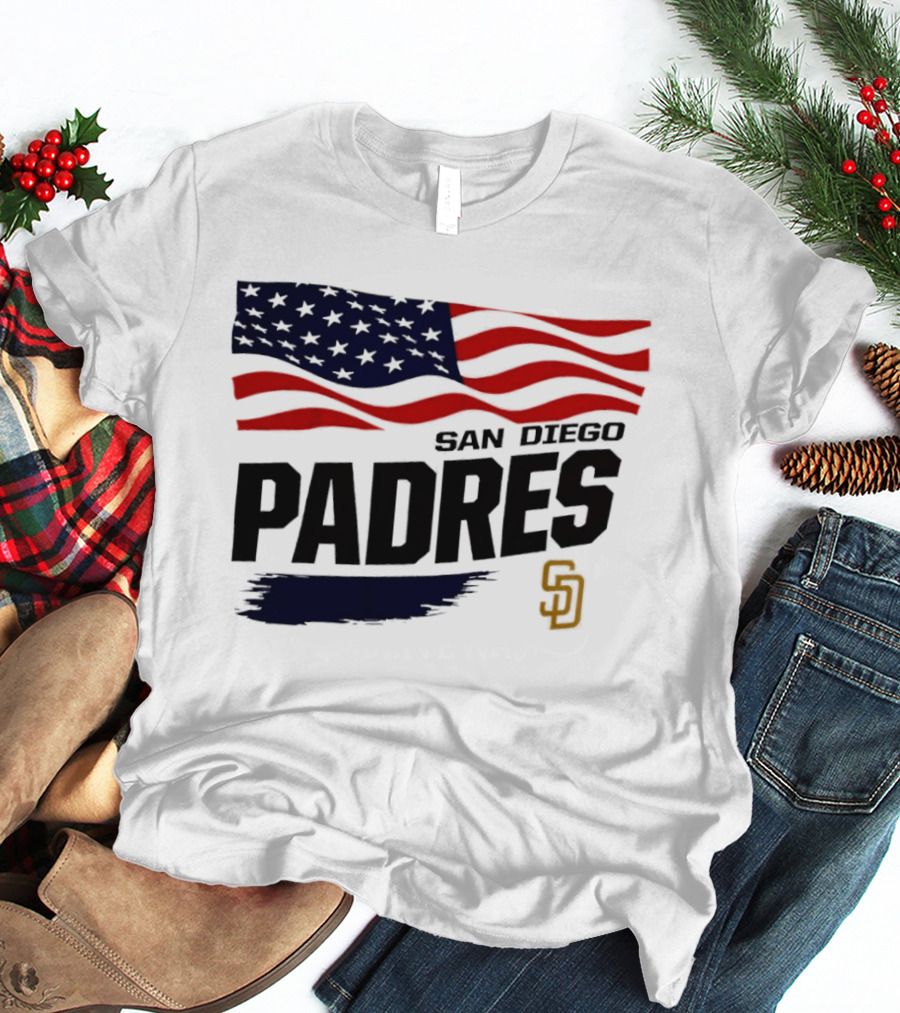 San Diego Padres American Flag SD T-Shirt