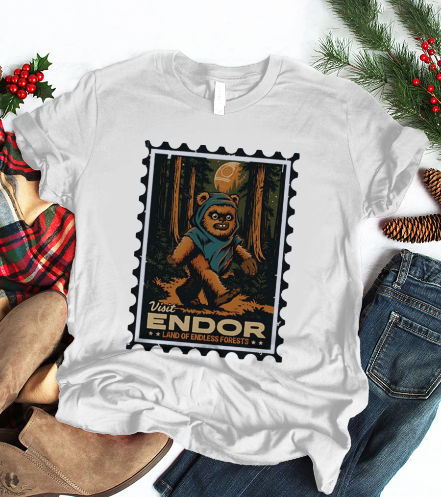 Visit Endor Land Of Endless Forests Ewok Moonlit Adventure T-Shirt