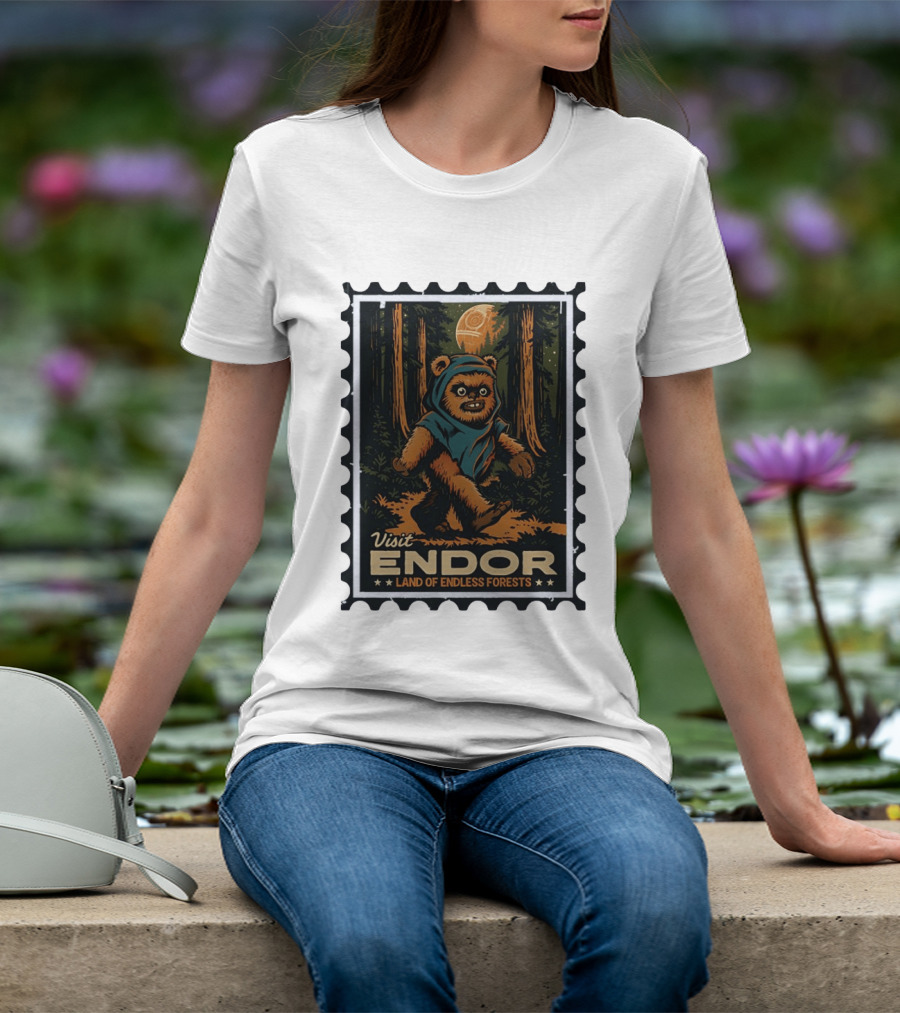 Visit Endor Land Of Endless Forests Ewok Moonlit Adventure T-Shirt