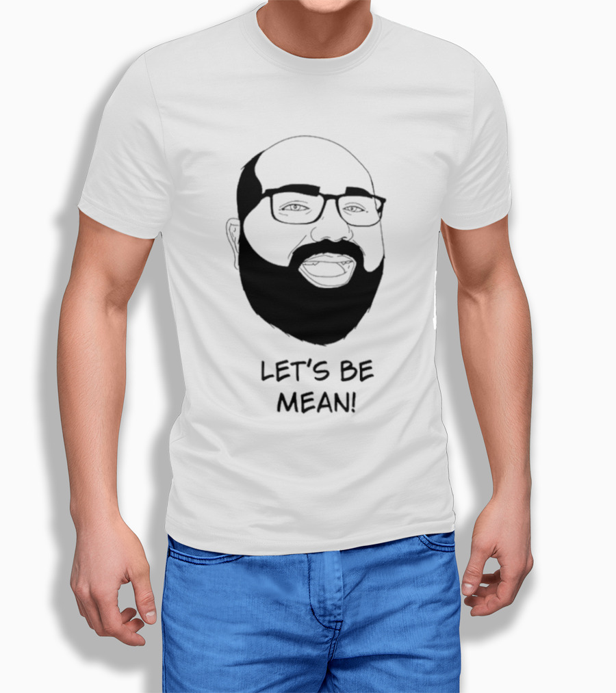 Vsauce Michael Stevens Let's Be Mean Text And Face T-Shirt