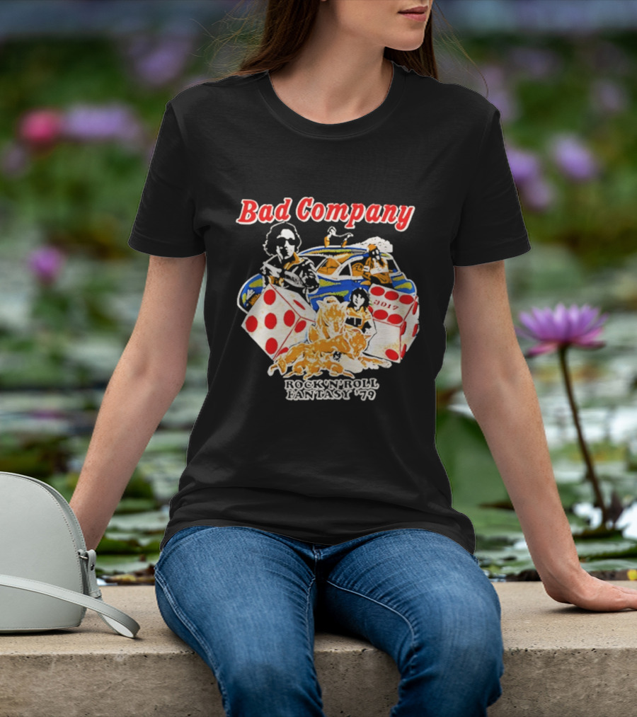 Bad Company Rock N Roll Fantasy '90 Dice And Muscle Car T-Shirt