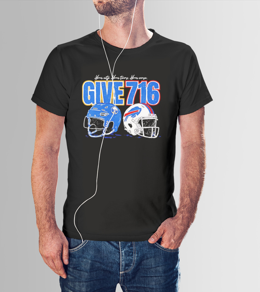 Buffalo Sabres Buffalo Bills Give 716 Your City Your Teams Your Cause T-Shirt