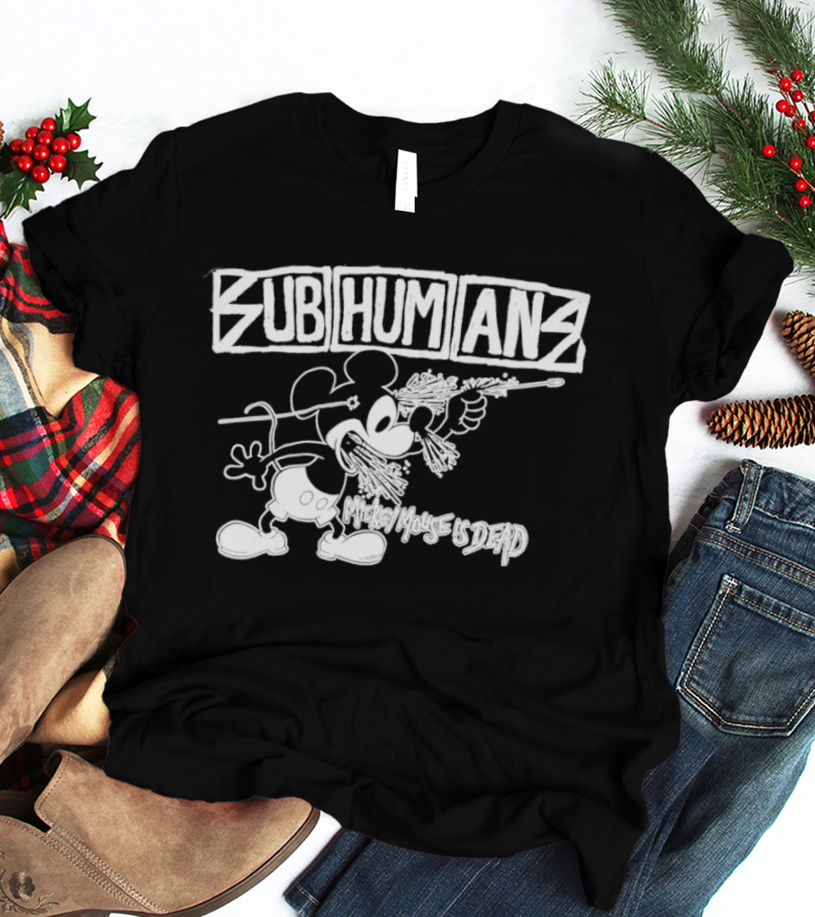 Subhumans Mickey Mouse Is Dead Punk Rock T-Shirt