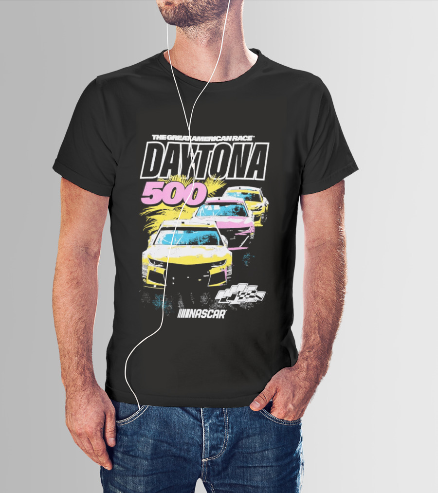 Daytona 500 NASCAR Racing The Great American Race Stock Car Competition T-Shirt