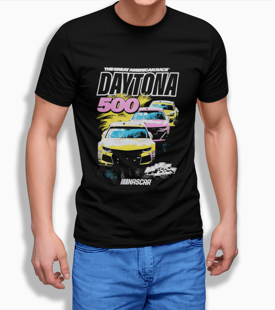 Daytona 500 NASCAR Racing The Great American Race Stock Car Competition T-Shirt