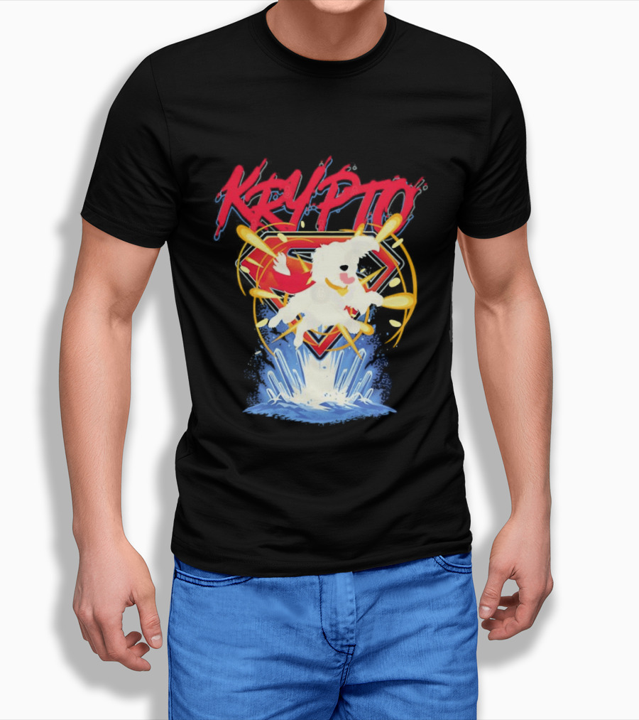 Krypto The Superdog With Superman Symbol And Skateboard T-Shirt