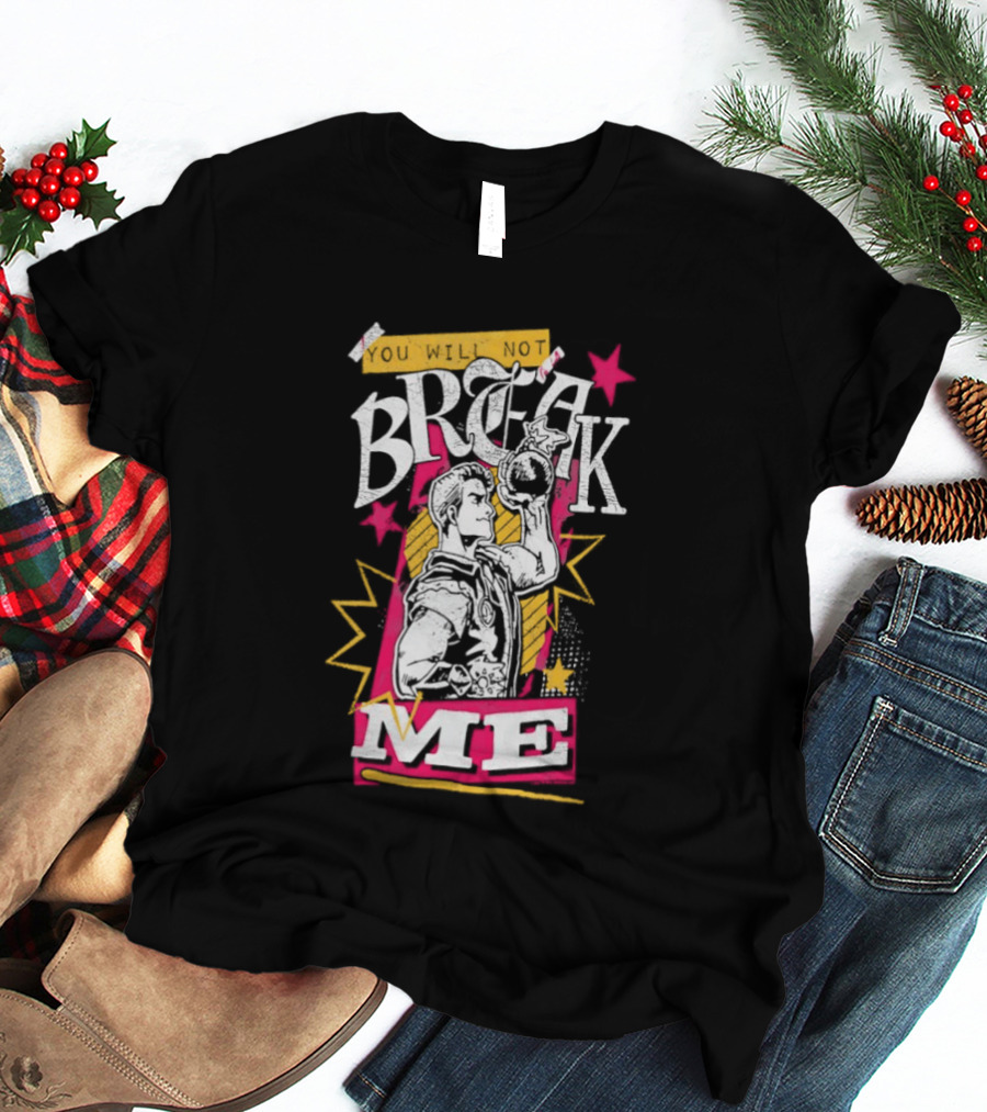 Break Me Bomb Guy Bold Typography Power Starburst T-Shirt