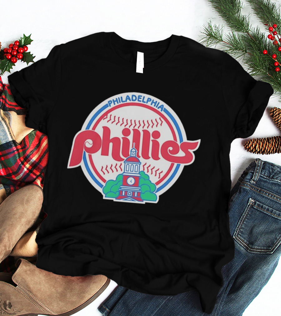 Philadelphia Phillies Independence Hall Baseball Team T-Shirt