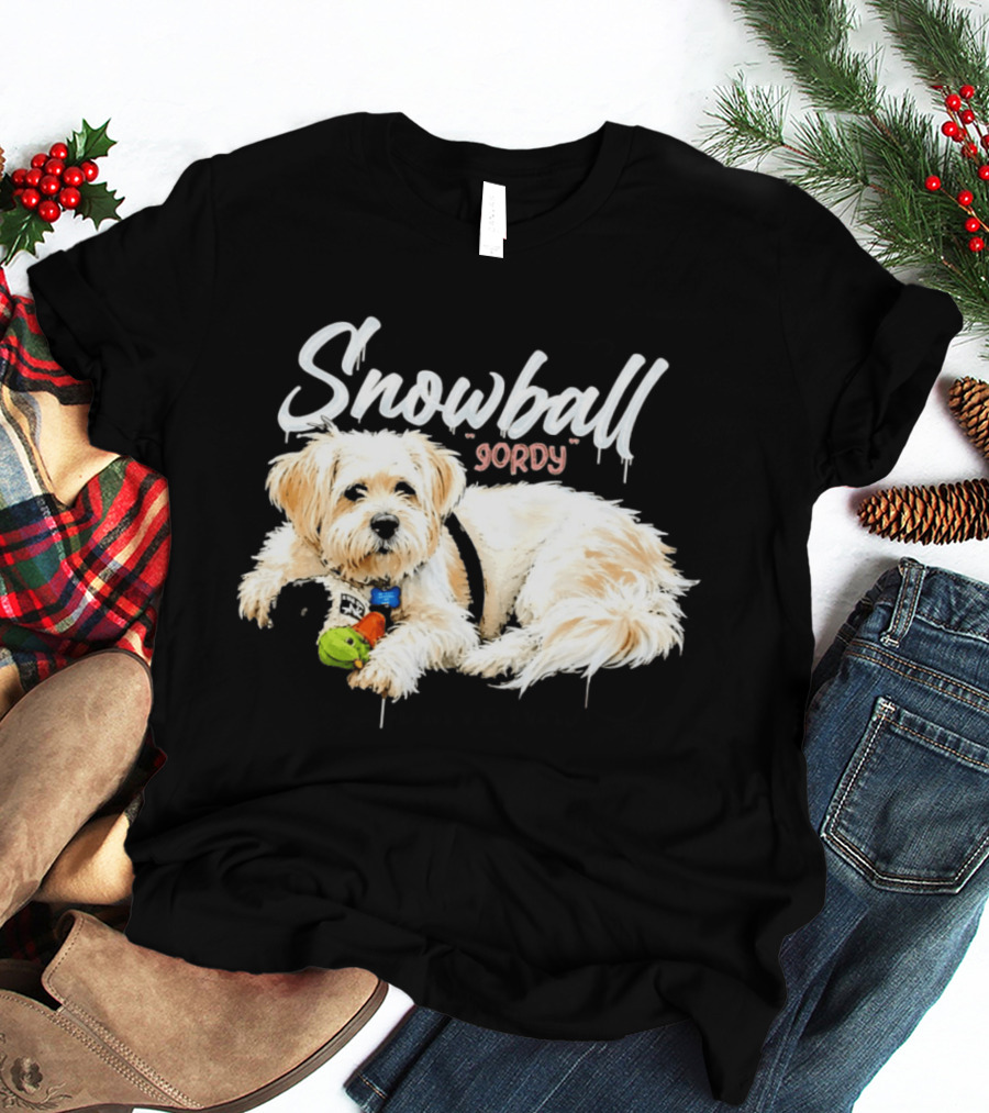 Snowball Gordy Dog With Playful Plush Toy T-Shirt