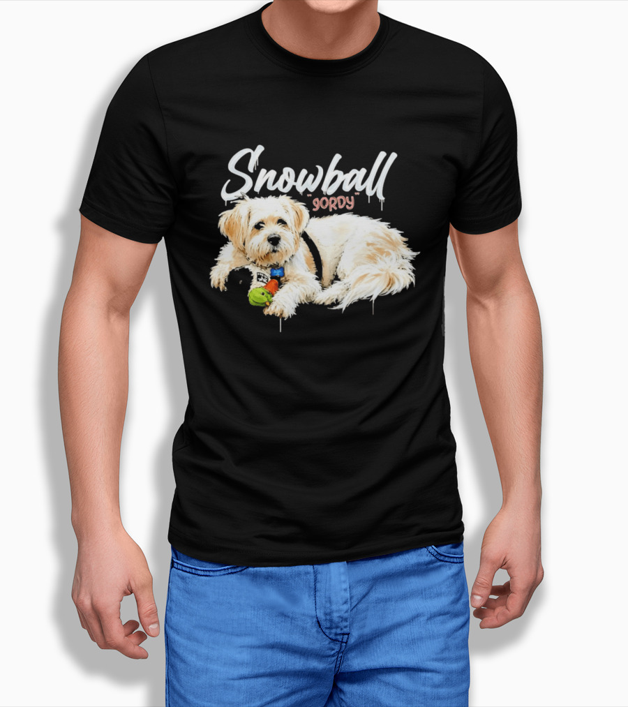 Snowball Gordy Dog With Playful Plush Toy T-Shirt