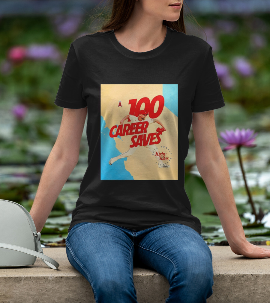 Los Angeles Angels Kirby Yates 100 Career Saves Milestone 2026 T-Shirt