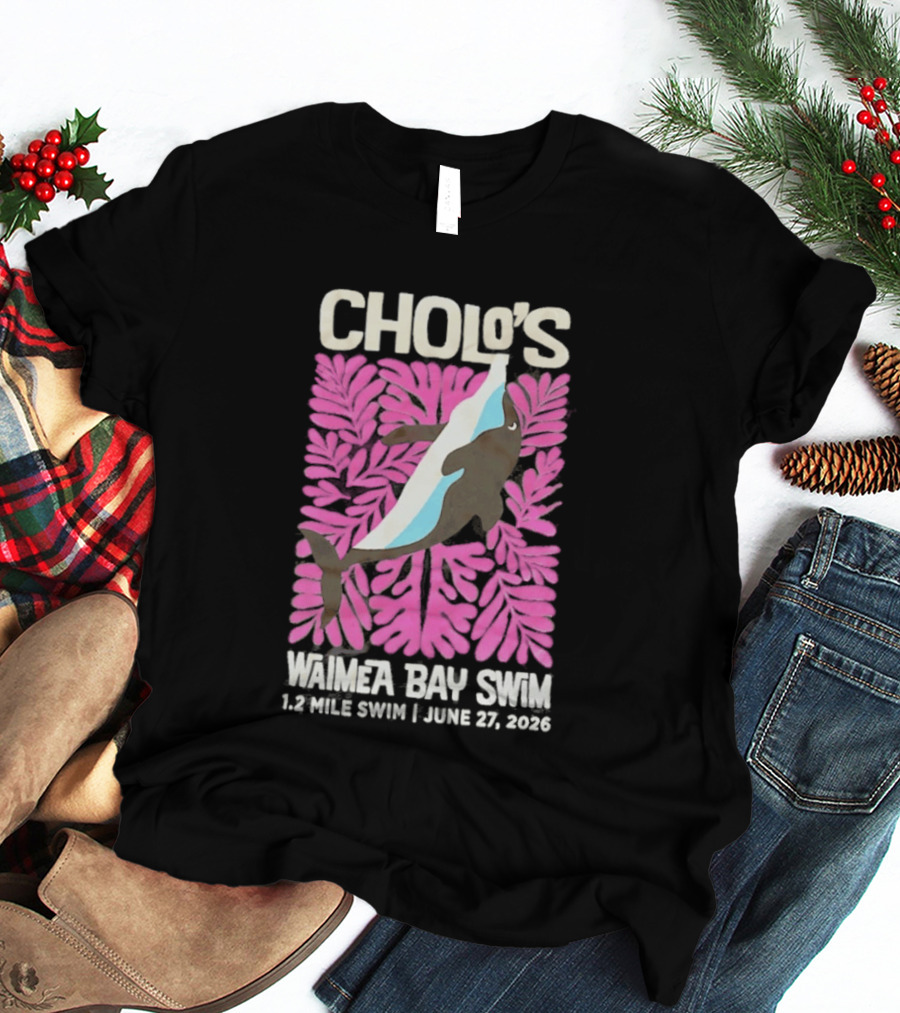 Cholo's Waimea Bay Swim 1.2 Mile Swim June 27 2026 T-Shirt