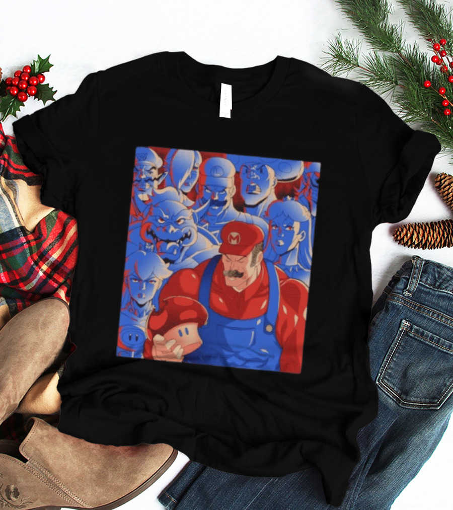 Leader Of Mushrooms Mario Nostalgic Gaming Characters T-Shirt