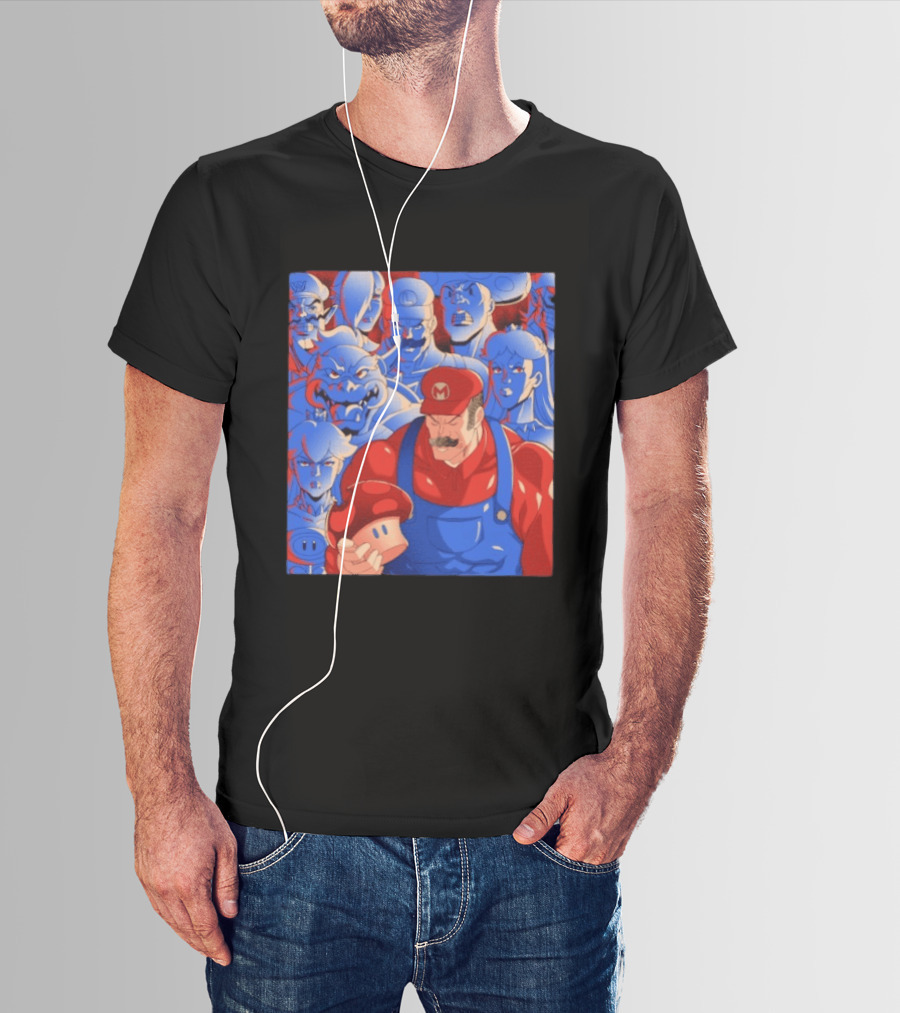 Leader Of Mushrooms Mario Nostalgic Gaming Characters T-Shirt