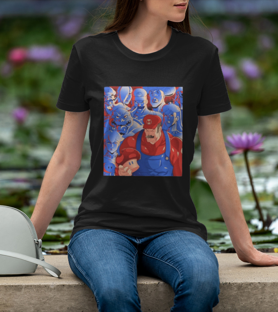 Leader Of Mushrooms Mario Nostalgic Gaming Characters T-Shirt