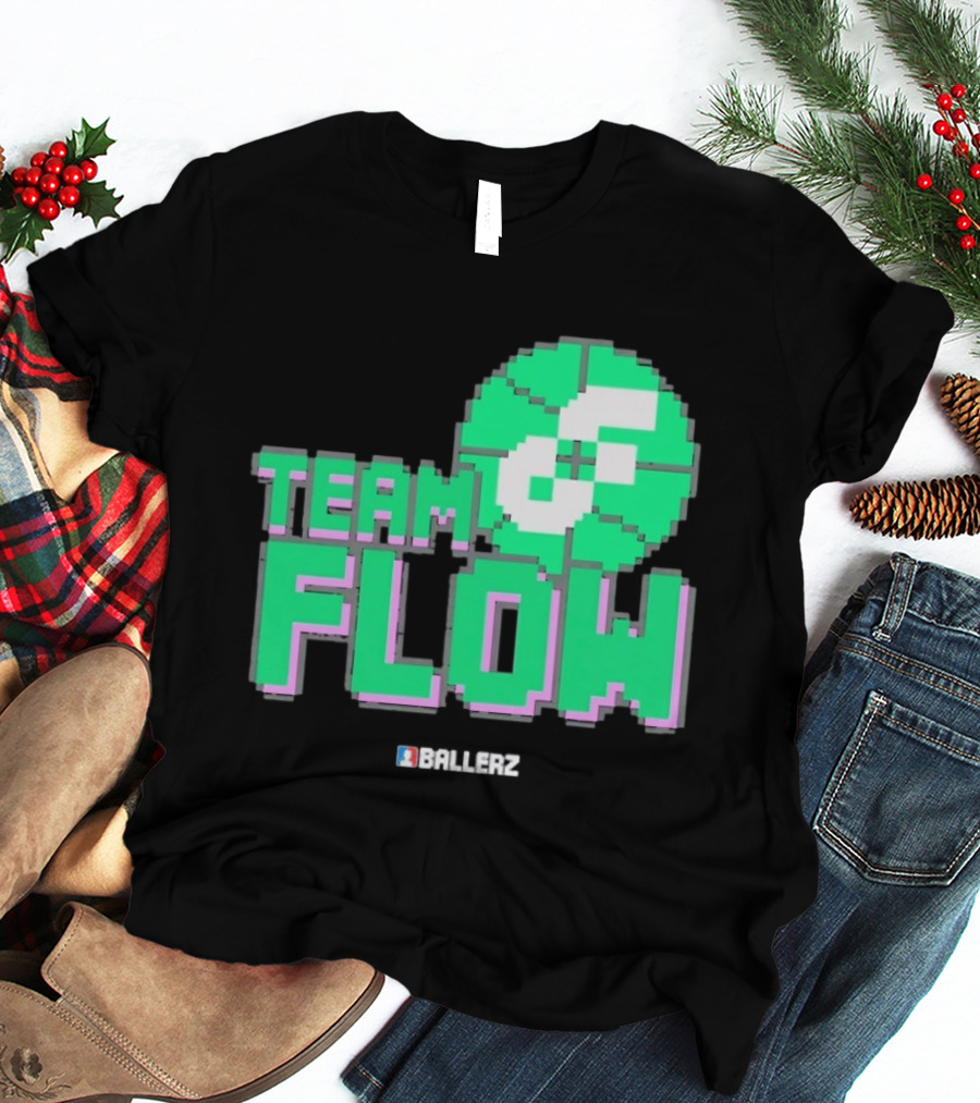 Team Flow Ballerz Pixel Basketball T-Shirt