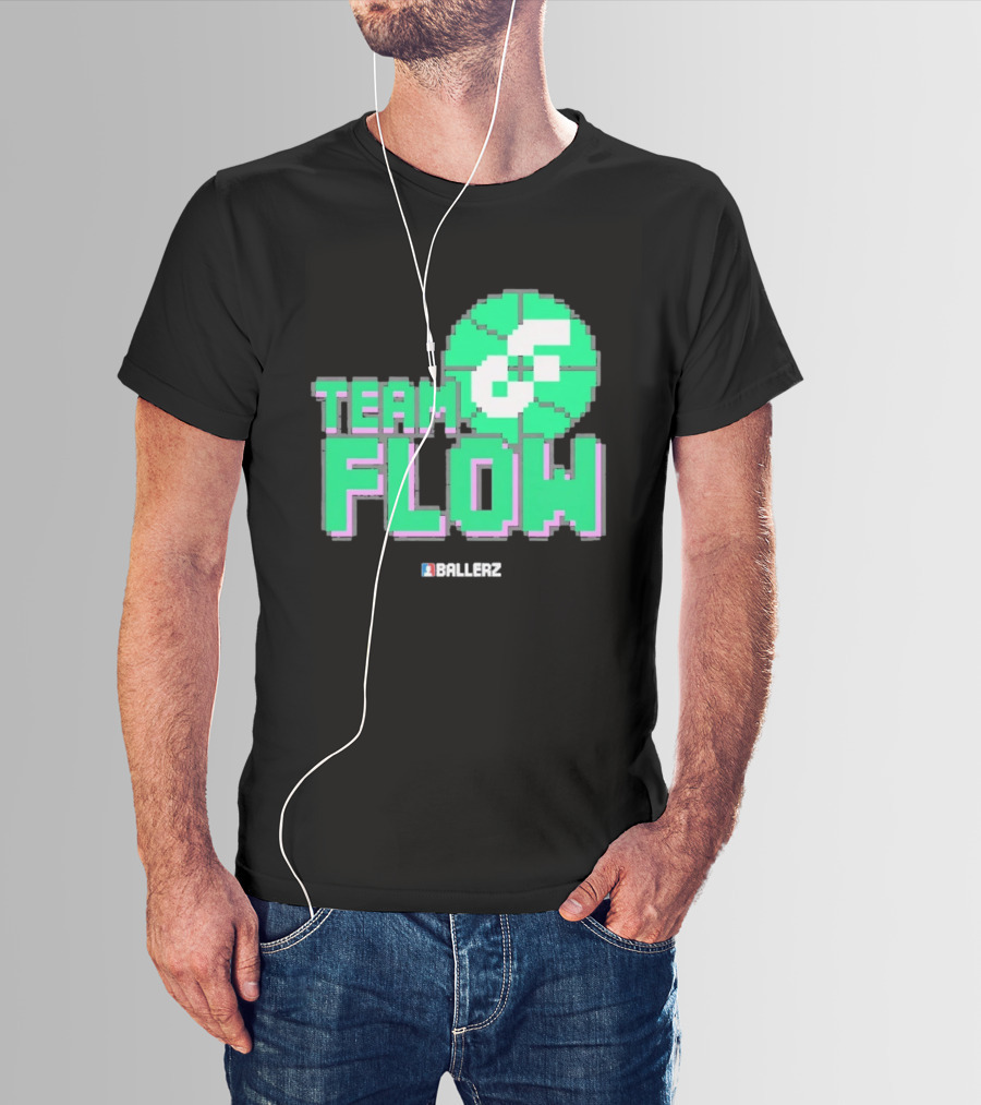 Team Flow Ballerz Pixel Basketball T-Shirt