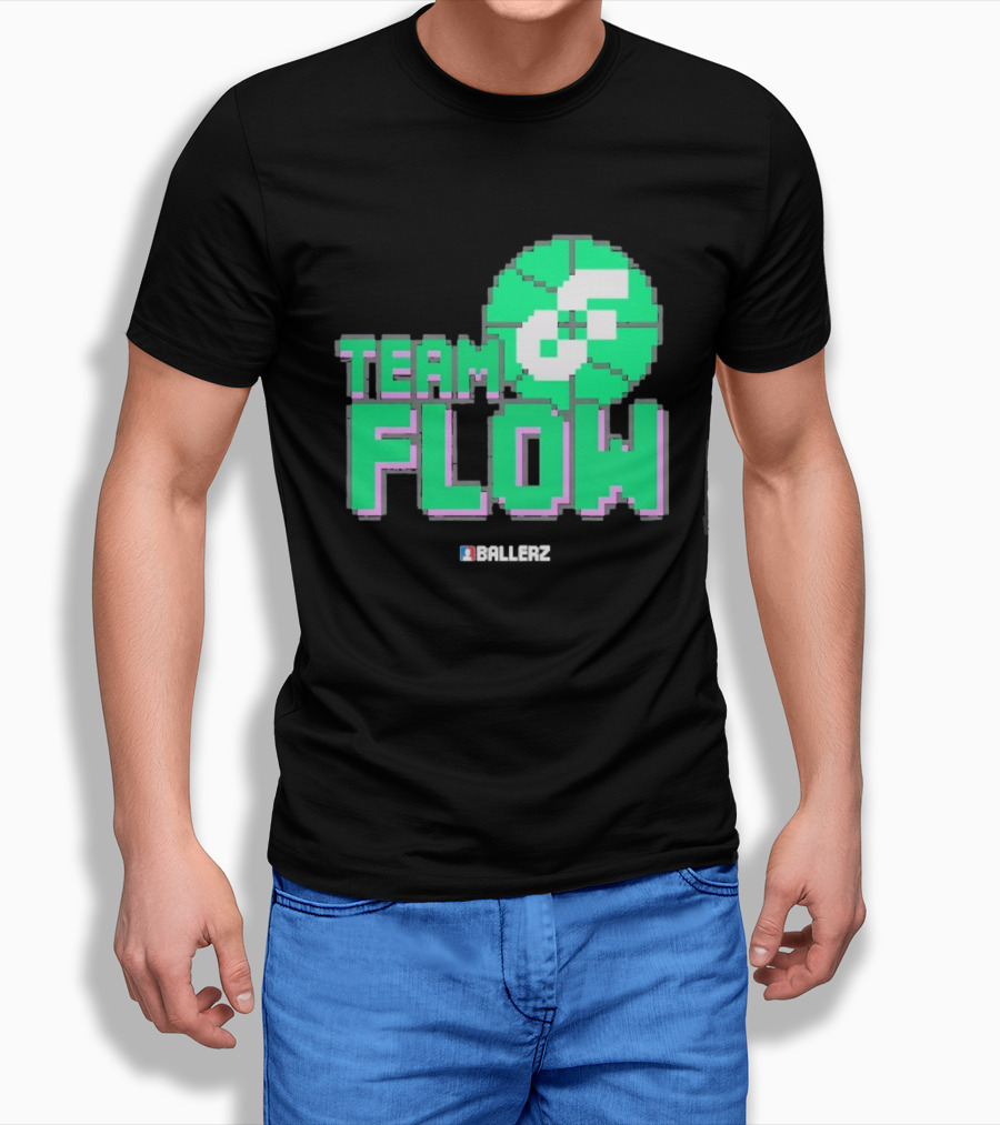 Team Flow Ballerz Pixel Basketball T-Shirt