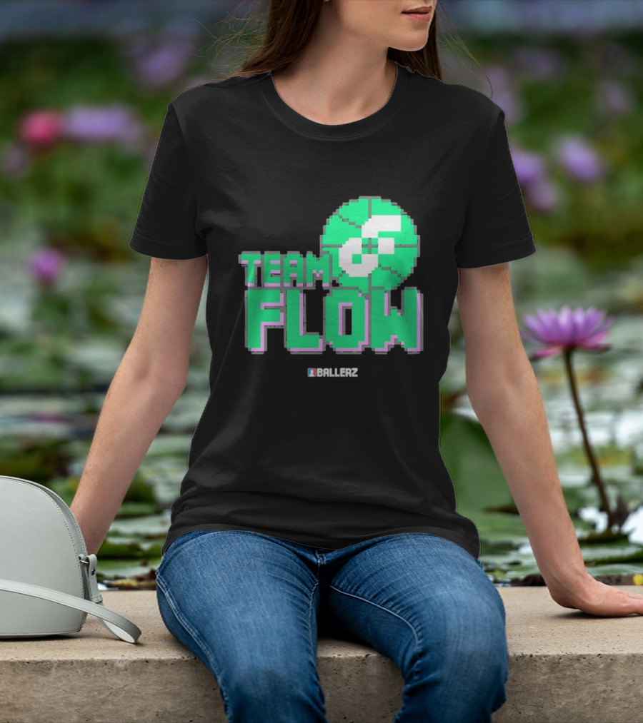 Team Flow Ballerz Pixel Basketball T-Shirt