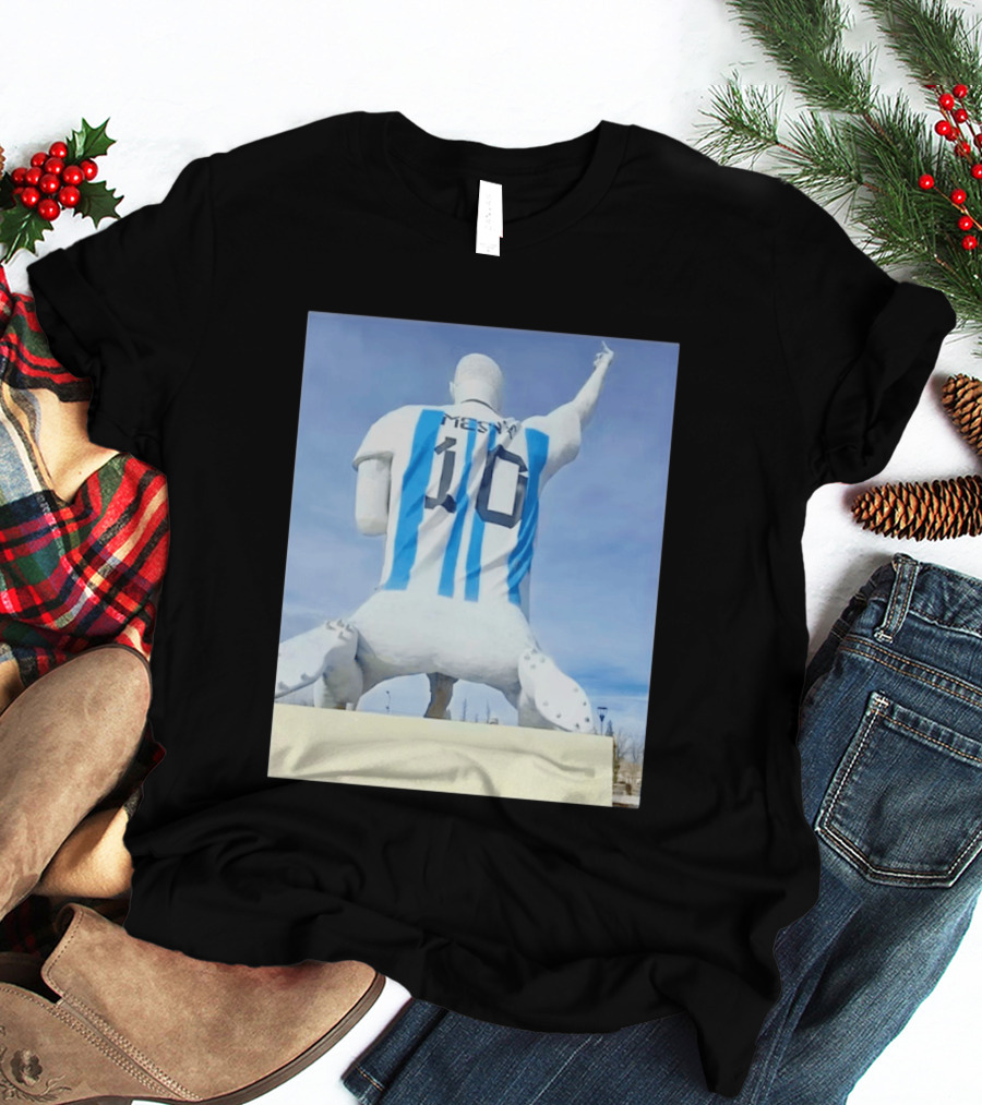 Lionel Messi 10 Argentina Jersey Statue Meme T-Shirt