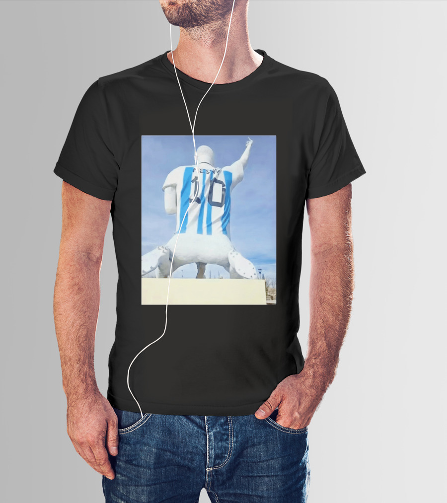 Lionel Messi 10 Argentina Jersey Statue Meme T-Shirt