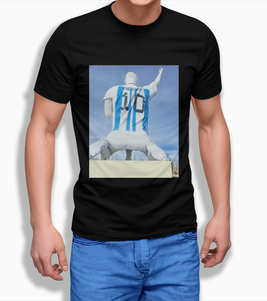 Lionel Messi 10 Argentina Jersey Statue Meme T-Shirt
