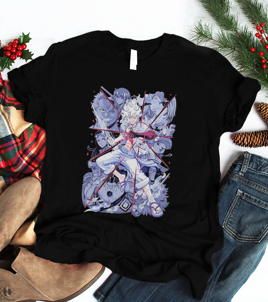 Luffy Gear Fifth Transformation With Crew Fearless Adventure T-Shirt