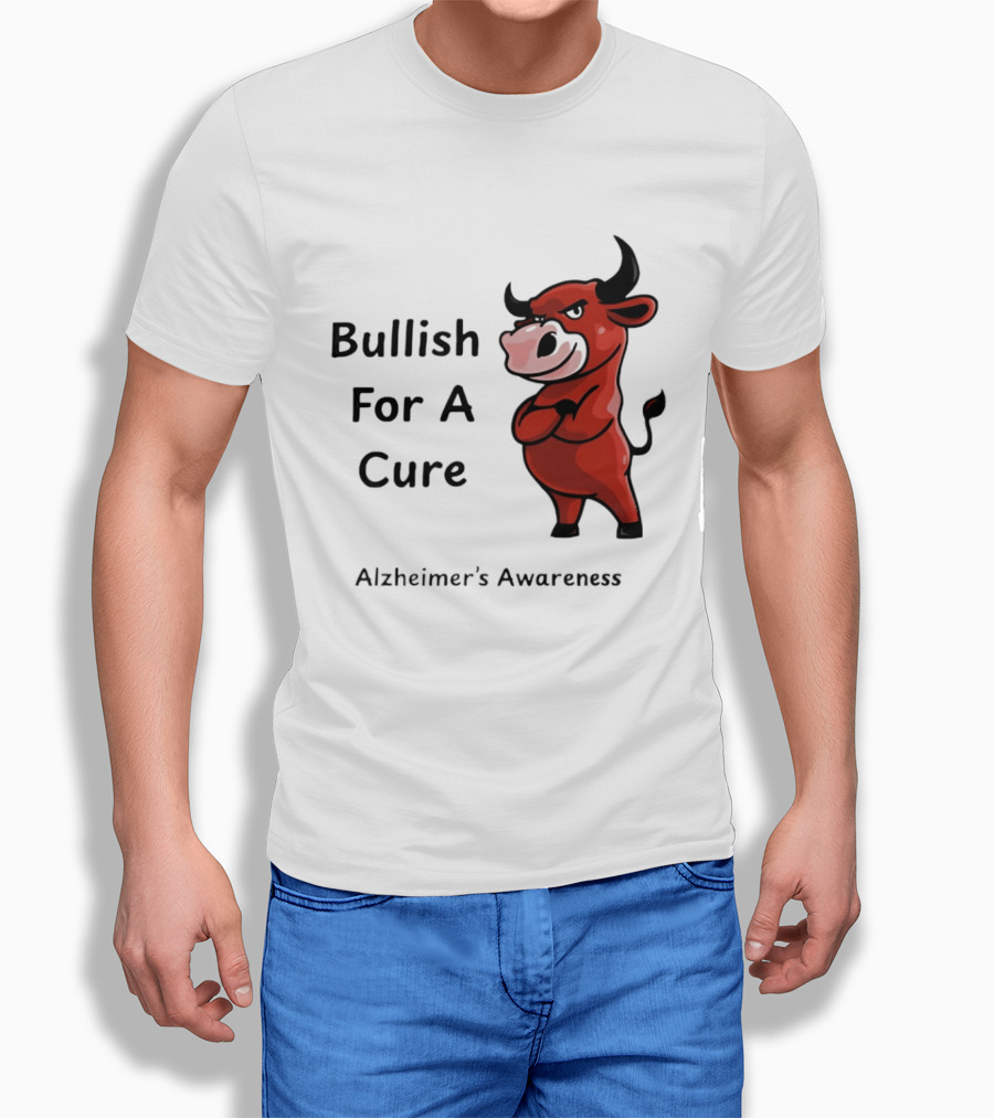 Bullish For A Cure Alzheimer's Awareness Red Bull T-Shirt
