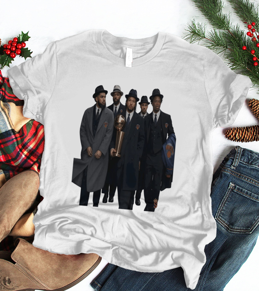Knicks Mafia New York Knicks Players Suits Championship Trophy T-Shirt
