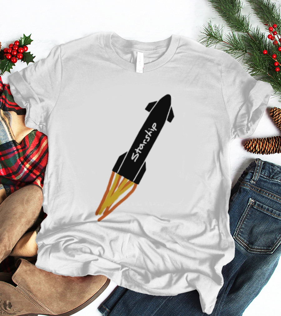 Starship Rocket SpaceX Space Exploration T-Shirt