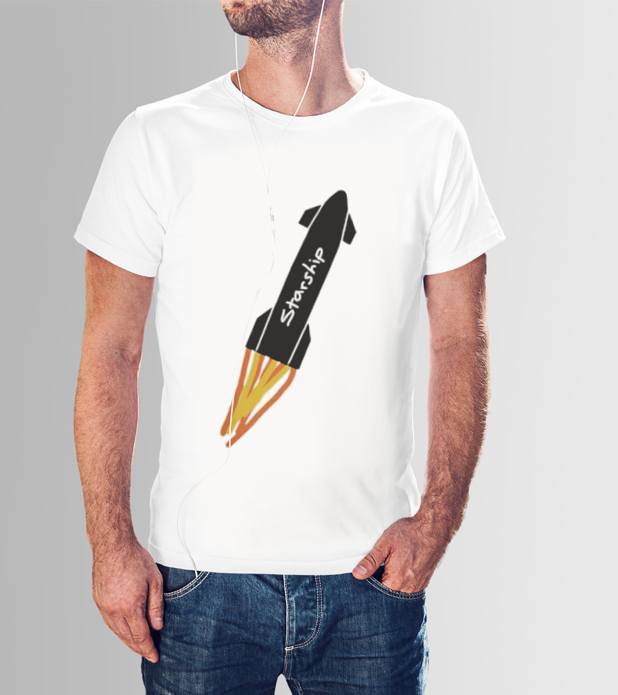 Starship Rocket SpaceX Space Exploration T-Shirt