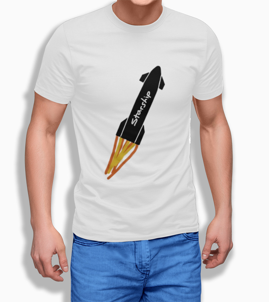 Starship Rocket SpaceX Space Exploration T-Shirt