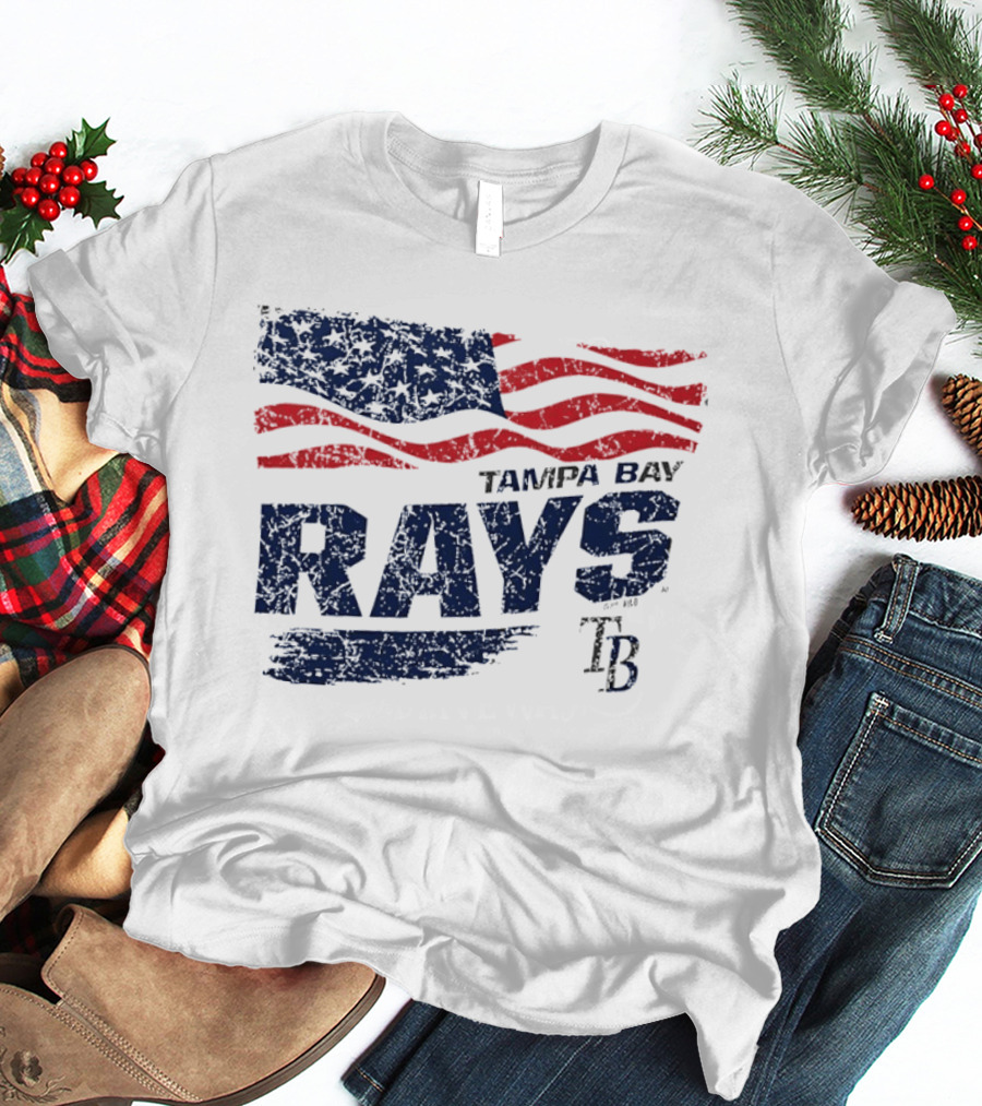 Tampa Bay Rays 4th Of July American Flag T-Shirt