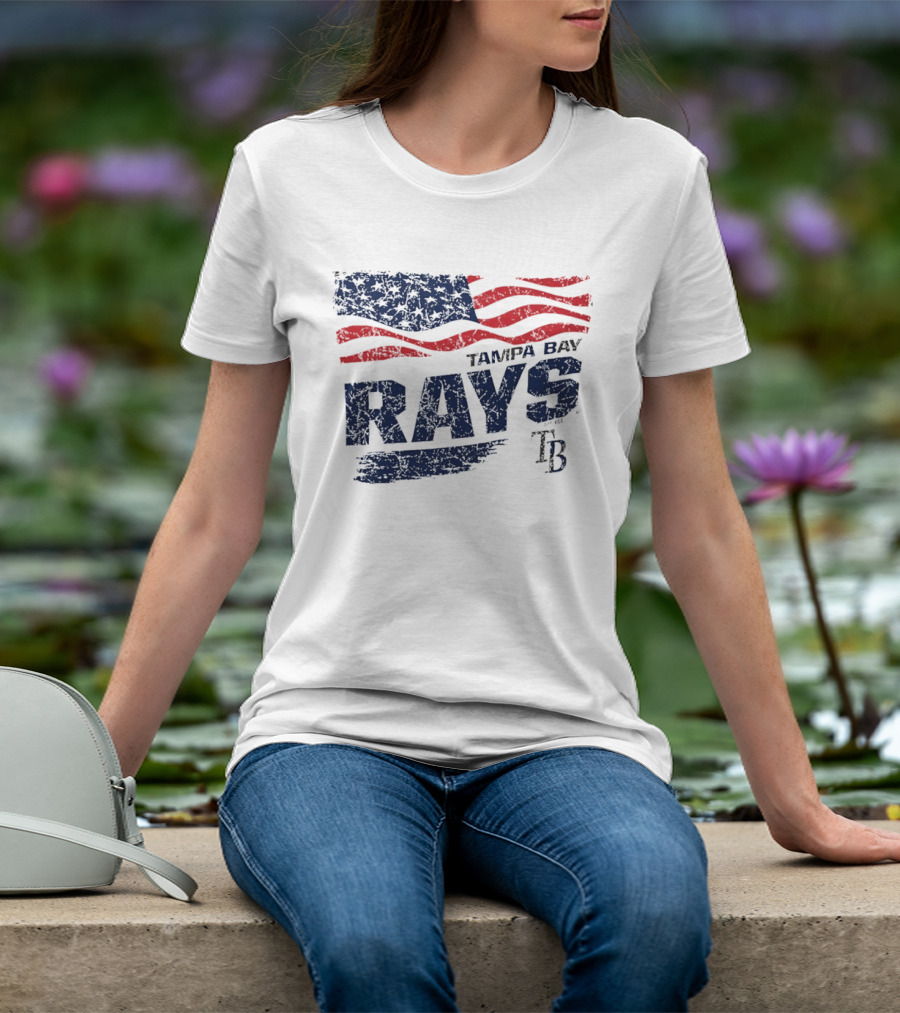 Tampa Bay Rays 4th Of July American Flag T-Shirt