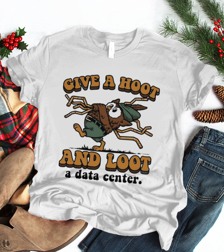 Give A Hoot And Loot A Data Center Owl With Circuit Board Wings T-Shirt