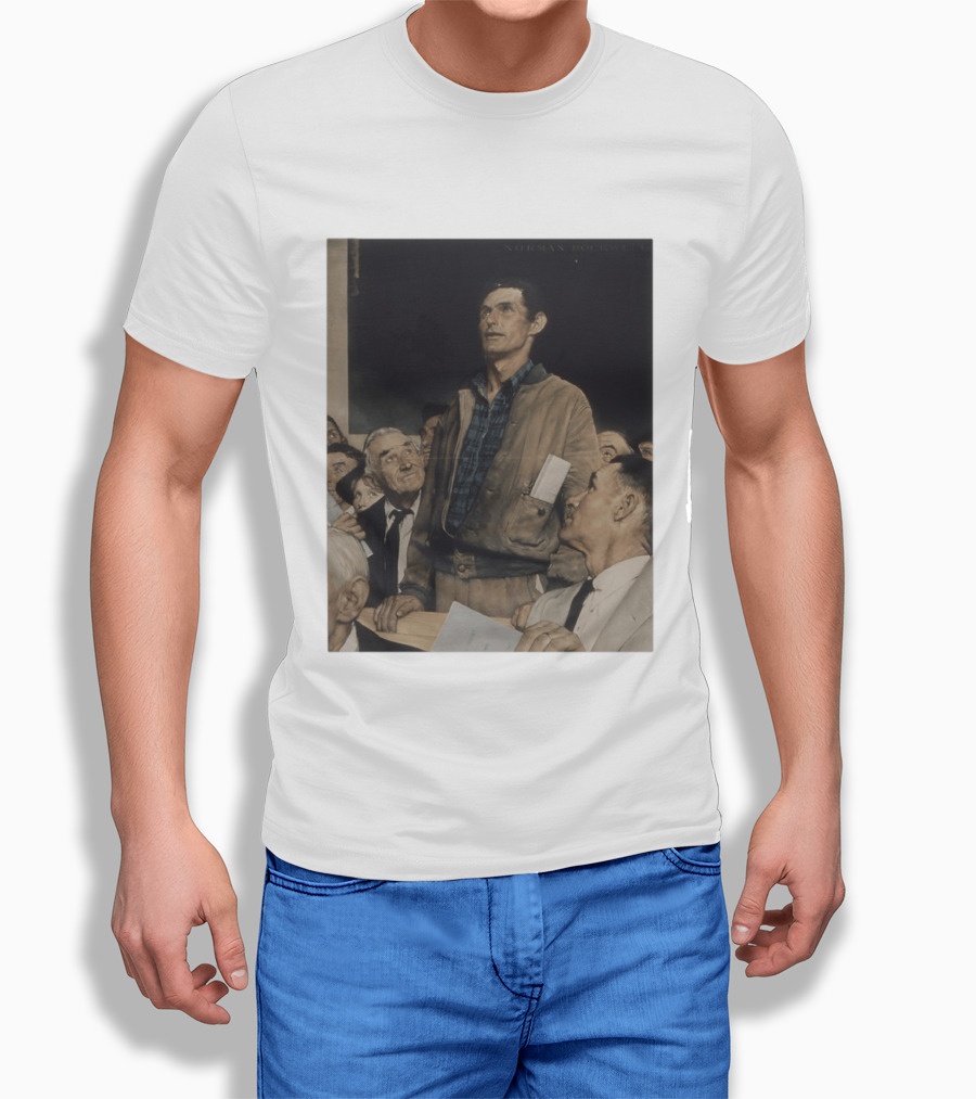 Norman Rockwell Four Freedoms 1943 Freedom Of Speech Timeless T-Shirt
