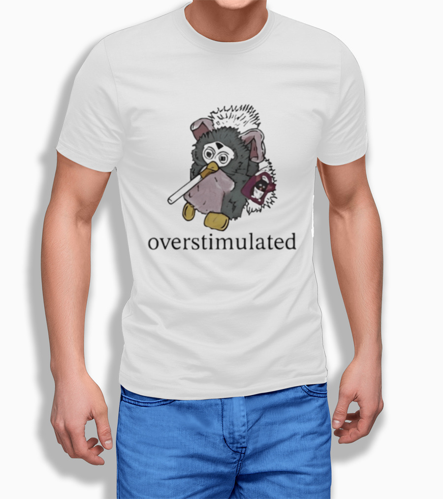 Overstimulated Furby Smoking Y2k Nostalgia Vintage Toy Aesthetic T-Shirt